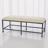 Studio A Home Quad Pod Bench w/Muslin Cushion Upholstered/Cotton in Brown | 18 H x 50 W x 20 D in | Wayfair 7.80439