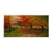 The Finishing Touch 'Path Through the Maples' by Charles White Print of Painting on Wood in Brown | 12 H x 24 W x 1.5 D in | Wayfair WA370800-1224