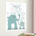 Harriet Bee Jerome I'll Love You Forever Elephant Family Paper Print in Blue | 14 H x 11 W in | Wayfair HBEE7968 42962869