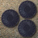 Weather Resistant Rubber Sunflower Stepping Stone Resin/Plastic in Gray Home Furnishings by Larry Traverso | 11.8 H x 11.8 W x 0.4 D in | Wayfair