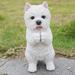 Hi-Line Gift Ltd. Playing Westie Statue in White | 8.5 H x 3.9 W x 6 D in | Wayfair 87703-C