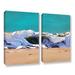 Highland Dunes 'Shore Break 1' 2 Piece Painting Print on Wrapped Canvas Set Canvas in White | 36 H x 48 W x 2 D in | Wayfair HLDS5229 40997060