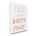 Harriet Bee This is My Happy Place Copper Typography Framed Art Canvas in Brown/Pink | 30 H x 24 W in | Wayfair HBEE6557 41616575