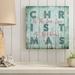 Highland Dunes 'Sea and Sand Christmas' Textual Art on Canvas Canvas | 16 H x 16 W x 1.5 D in | Wayfair HLDS6433 41699268