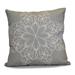 The Holiday Aisle® Decorative Snowflake Print Outdoor Square Pillow Cover & Insert Polyester/Polyfill blend in Gray | 18 H x 18 W x 7 D in | Wayfair