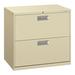 HON Brigade 600 Series 2-Drawer Lateral Filing Cabinet Metal/Steel in Brown | 28 H x 30 W x 18 D in | Wayfair H672.L.L