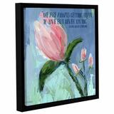 Winston Porter Williamsport 'Getting Ready to Live Floral' Framed Painting Print on Wrapped Canvas Canvas | 18 H x 14 W x 2 D in | Wayfair