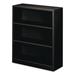 HON Brigade Standard Bookcase, Steel in Black | 41 H x 34.5 W x 12.63 D in | Wayfair HS42ABC.P