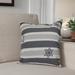 The Holiday Aisle® Hanukkah 2016 Decorative Holiday Striped Square Pillow Cover & Insert Polyester/Polyfill blend in Gray | Wayfair
