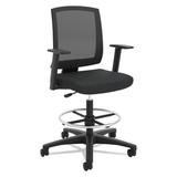 HON Task Mesh Drafting Chair Upholstered/Mesh, Solid Wood in Brown | 43 H x 27 W x 26 D in | Wayfair HVL515.LH10