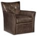 Club Chair - Hooker Furniture CC 31" Wide Tufted Top Grain Leather Swivel Club Chair Wood/Leather/Genuine Leather in Brown | Wayfair CC503-SW-095