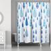 Harriet Bee Begaye Rain Drops Single Shower Curtain Polyester in Blue | 74 H x 71 W in | Wayfair HRBE1047 43865041