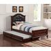 Dasilva Twin Platform Bed w/ Trundle by Harriet Bee kids Upholstered in Black | 48 H x 43 W x 79 D in | Wayfair 9AEDF41D059D4E84BAB40E29829FDC75
