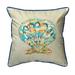 Betsy Drake Interiors Scallop 22" Indoor/Outdoor Square Pillow Cover & Insert Polyester/Polyfill blend | 22 H x 22 W in | Wayfair ZP304