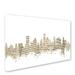 Trademark Fine Art Houston Texas Skyline Sheet Music by Michael Tompsett - Wrapped Canvas Graphic Art Print Canvas in White | Wayfair