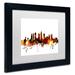 Trademark Fine Art 'Atlanta Georgia Skyline Red' Framed Graphic Art Canvas | 11 H x 14 W x 0.5 D in | Wayfair MT1166-B1114MF