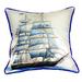 Betsy Drake Interiors Whaling Ship Indoor/Outdoor Throw Pillow Polyester/Polyfill blend | 22 H x 22 W in | Wayfair ZP555