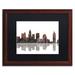 Trademark Fine Art Atlanta Georgia Skyline by Marlene Watson Framed Graphic Art Canvas, Wood | 16 H x 20 W x 0.5 D in | Wayfair MW0003-W1620BMF