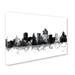 Trademark Fine Art 'Salt Lake City Utah Skyline BG-1' Graphic Art on Wrapped Canvas Metal in Black/White | 22 H x 32 W in | Wayfair MW0169-C2232GG