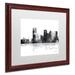 Trademark Fine Art 'Phoenix Arizona Skyline BG-1' Matted Framed Graphic Art on Canvas Canvas, Wood | 16 H x 20 W x 0.5 D in | Wayfair