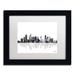 Trademark Fine Art 'Charlotte NC Skyline BG-1' Matted Framed Graphic Art on Canvas Canvas, Wood | 16 H x 20 W x 0.5 D in | Wayfair MW0123-B1620MF