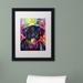 Trademark Fine Art 'The Labrador' Matted Framed Graphic Art on Canvas Canvas, Wood | 20 H x 16 W x 0.75 D in | Wayfair ALI1635-B1620MF