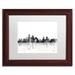 Trademark Fine Art 'Kansas City Missouri Skyline' Matted Framed Graphic Art Canvas, Wood | 11 H x 14 W x 0.5 D in | Wayfair MW0183-W1114MF