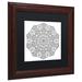 Trademark Fine Art 'Keuka Mandala' Ahrens' Framed Graphic Art on Canvas Canvas, Wood in Black/White | 11 H x 11 W x 0.5 D in | Wayfair
