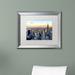 Trademark Fine Art 'NYC at Sunset' Framed Photographic Print Canvas | 11 H x 14 W x 0.5 D in | Wayfair PH0188-S1114MF