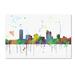 Trademark Fine Art 'Milwaukee Wisconsin Skyline Mclr-1' Graphic Art Print on Wrapped Canvas in White | 30 H x 47 W x 2 D in | Wayfair