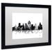 Trademark Fine Art 'Salt Lake City Utah Skyline BG-1' Matted Framed Graphic Art, Wood | 16" H x 20" W x 0.5" D | Wayfair MW0169-B1620MF