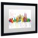 Trademark Fine Art 'New York New York Skyline' Framed Graphic Art Print on Canvas Canvas, Wood | 16 H x 20 W x 0.5 D in | Wayfair MW0238-B1620MF