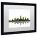 Trademark Fine Art 'Cleveland Ohio Skyline' Framed Graphic Art on Canvas Canvas, Wood | 16 H x 20 W x 0.5 D in | Wayfair MW0017-B1620MF