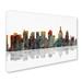 Trademark Fine Art 'Philadelphia Pennsylvania Skyline' Graphic Art on Wrapped Canvas in White | 30 H x 47 W x 2 D in | Wayfair MW0025-C3047GG