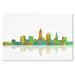 Trademark Fine Art 'Cleveland Ohio Skyline' Graphic Art on Wrapped Canvas Canvas | 16 H x 24 W x 2 D in | Wayfair MW0081-C1624GG