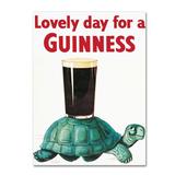 Trademark Fine Art 'Lovely Day For A Guinness X' Vintage Advertisement on Wrapped Canvas Metal | 32 H x 24 W x 2 D in | Wayfair GN0053-C2432GG