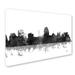Trademark Fine Art 'San Antonio Texas Skyline BG-1' Graphic Art Print on Wrapped Canvas in Black/White | 12 H x 19 W x 2 D in | Wayfair