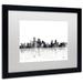 Trademark Fine Art 'Kansas City Missouri Skyline' Matted Framed Graphic Art Canvas, Wood | 16 H x 20 W x 0.5 D in | Wayfair MW0183-B1620MF