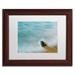 Trademark Fine Art Whelk Seashell & Misty Wave Framed Photographic Print Canvas, Wood | 11 H x 14 W x 0.5 D in | Wayfair MFG0062-W1114MF