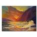 Trademark Fine Art 'Hawaiian Coastal Sunset' Print on Wrapped Canvas Canvas | 18 H x 24 W x 2 D in | Wayfair MA0796-C1824GG