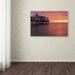 Trademark Fine Art 'Crimson Pier' Photographic Print on Wrapped Canvas Metal | 22 H x 32 W x 2 D in | Wayfair ALI3868-C2232GG