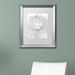 Trademark Fine Art "Lion" by Kathy G. Ahrens Framed Graphic Art Canvas, Wood in Black/Green/White | 14 H x 11 W x 0.5 D in | Wayfair