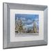 Trademark Fine Art 'First Snow of the Year' Framed Painting Print on Canvas Canvas | 11 H x 14 W x 0.5 D in | Wayfair LBR0306-S1114MF