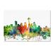 Trademark Fine Art "Seattle Washington Skyline SP" Graphic Art on Wrapped Canvas Canvas | 16 H x 24 W x 2 D in | Wayfair MW0541-C1624GG