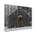 Trademark Fine Art 'Christmas Barn in the Snow' by Kurt Shaffer 3 Piece Photographic Print on Wrapped Canvas Set | 24 H x 32 W x 2 D in | Wayfair