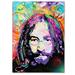 Trademark Fine Art 'Purple Haze All Across Lennon's Mind' Graphic Art Print on Wrapped Canvas Canvas | 19 H x 14 W x 2 D in | Wayfair