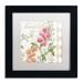 Trademark Fine Art 'Sweet Pea' by Color Bakery Framed Graphic Art 13.0 H x 13.0 W x 0.75 D in Canvas in White | 11" H x 11" W x 0.5" D | Wayfair