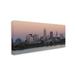 Trademark Fine Art 'Super Moon over Cleveland Nov 2' Photographic Print on Wrapped Canvas Metal | 16 H x 32 W x 2 D in | Wayfair KS01353-C1632GG