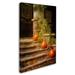 Trademark Fine Art 'Pumpkins on the Porch' Print on Wrapped Canvas in White | 47 H x 30 W x 2 D in | Wayfair LBR0334-C3047GG