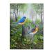 Trademark Fine Art 'Spring Bluebirds' Graphic Art Print on Wrapped Canvas in White/Black | 47 H x 35 W x 2 D in | Wayfair ALI12082-C3547GG